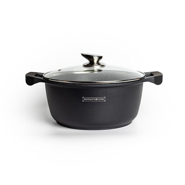 Marmitt med non-stick marmor effekt - D 32 cm - Svart