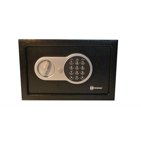 Herzberg HG03855 Dubbelbult stål digitalt elektroniskt kassaskåp Svart