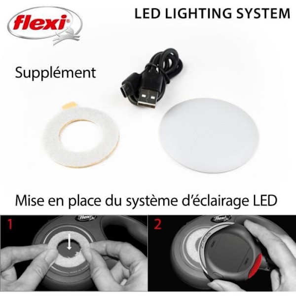 Koppeltillbehör - FLEXI - CFNZLS-551-HGR - Lysande - Reflekterande - Grå Grå