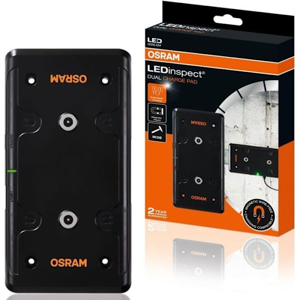 Trådlös laddare - OSRAM - LEDinspect DUAL CHARGE PAD - Laddar två lampor - USB-A - Stark magnetkraft