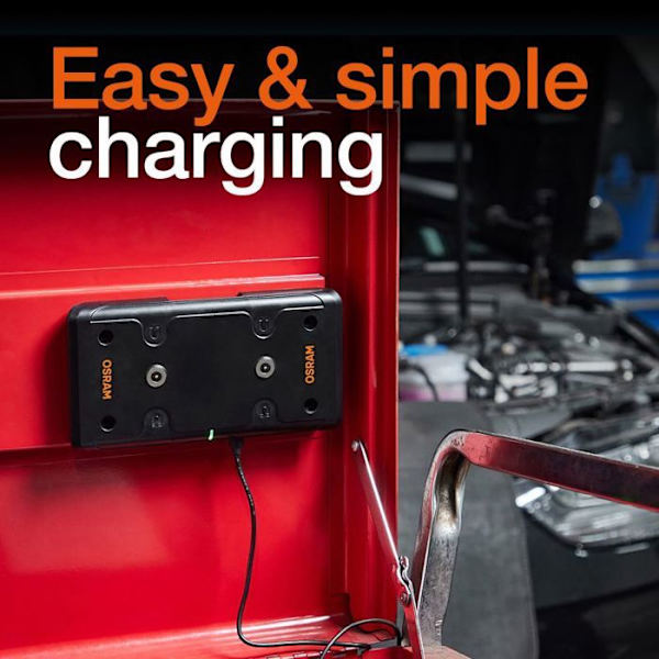 Trådlös laddare - OSRAM - LEDinspect DUAL CHARGE PAD - Laddar två lampor - USB-A - Stark magnetkraft