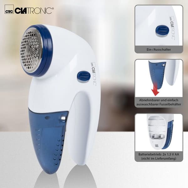 Clatronic TC 3759 Luddtrimmer 1 st Vit, Blå