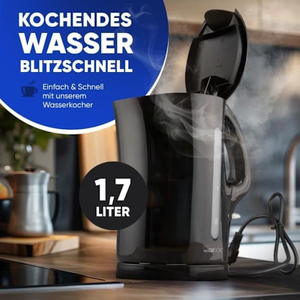 Vattenkokare 1,7L 2200W Svart Clatronic WK3819-Svart