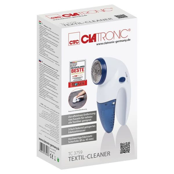 Clatronic TC 3759 Luddtrimmer 1 st Vit, Blå