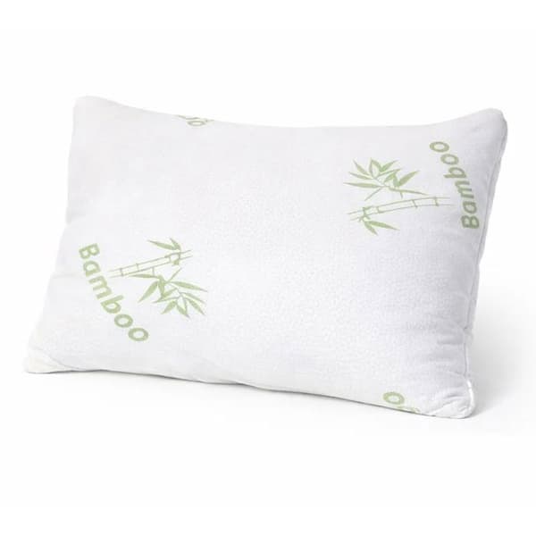 Kudde - KVALITETSSÖMN - BPG5070 - 50×70 cm - Vit - Överdrag med bambumönster Vit