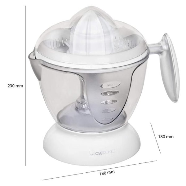 Bomann ZP 1092 CB Electric Citrus Juicer Vit - Sladdförvaring - 1,2 liter - 40 Watt