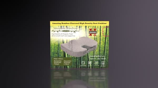 Sensation Bamboo Herzberg HG8040 sittdyna Grå