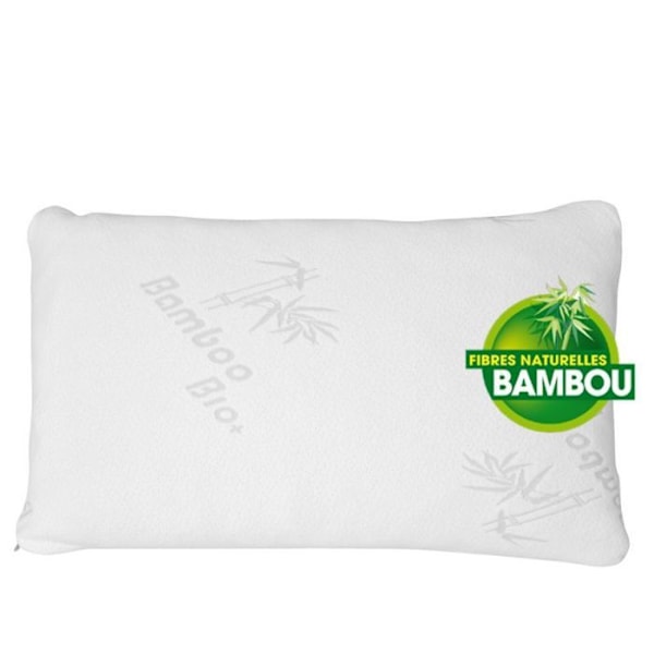 Bambu kuddfodral 50x76cm Herzberg HG5076BMC-H Vit