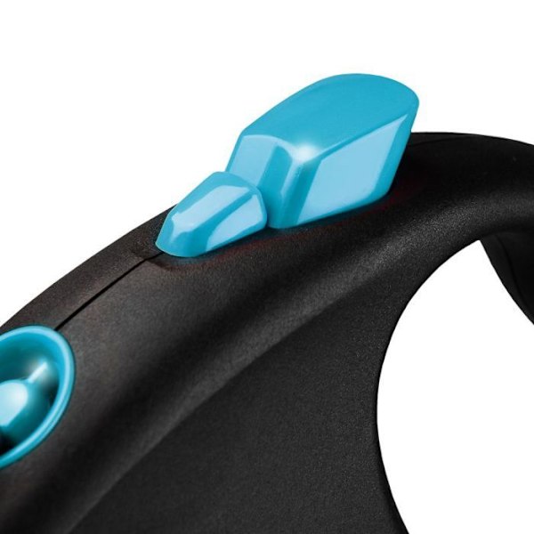 Flexi Black Design M Tape 5m infällbart koppel för hundar upp till 25 kg - Svart/Blå Svart blå