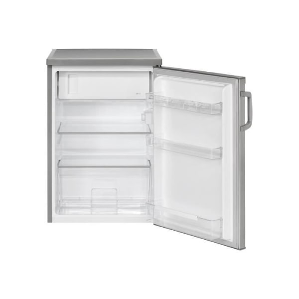 Bomann KS2194-1-Inox 120L Kylskåp i rostfritt stål - 1 dörr - Automatisk avfrostning - 39 dB - Användbar volym 120 liter Rostfritt stål