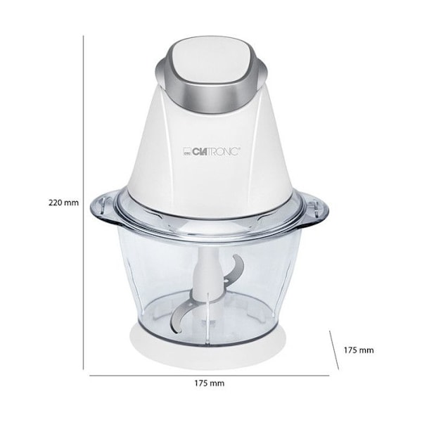Hachoir - Clatronic - MZ 3579 - Vit - 1 Liter - 250 W - Funktion Is krossning Vit