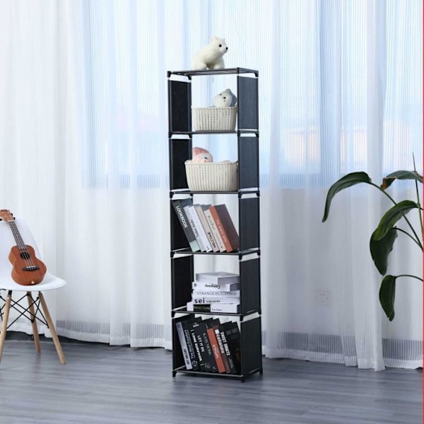5-vånings förvaringshylla Grå Herzberg HG03619-BLK