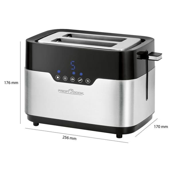 Brödrost - PROFICOOK - PC-TA 1170 - Touchsensor - 7 rostningsnivåer - Smulbricka