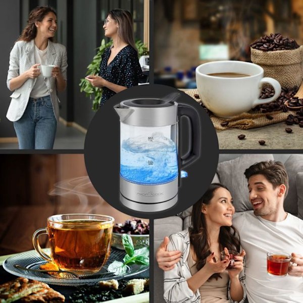 Profi Cook PC-WKS 1228 G sladdlös vattenkokare i rostfritt stål