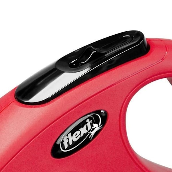 Flexi Classic XS rött indragbart koppel för hundar upp till 8 kg - 3m lätt nylonrep röd och svart