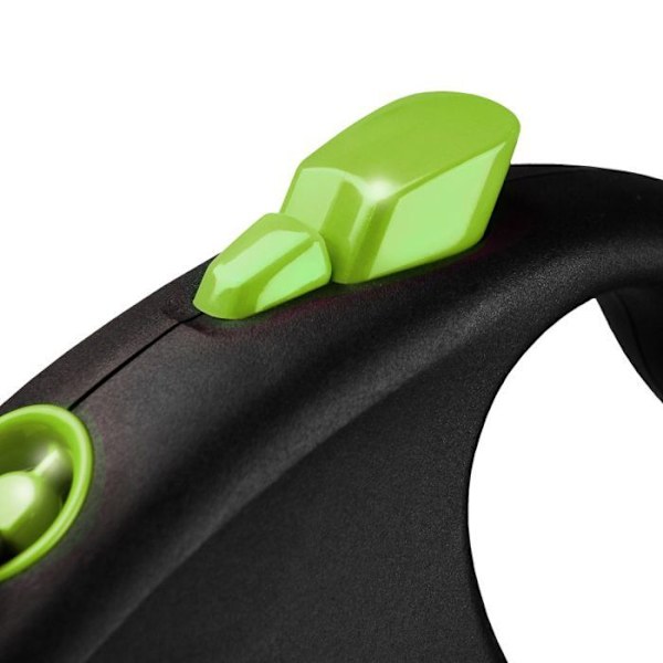 Rullkoppel - FLEXI - Design S - 5m - Svart/Grön - Bekvämt bromssystem svart/grön