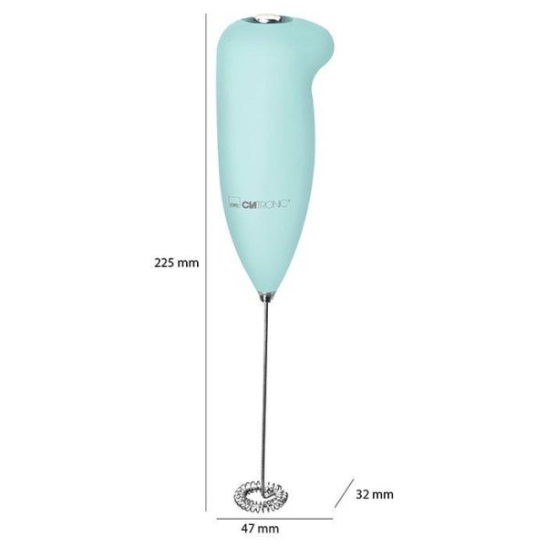 Mjölkskummare - Clatronic - MS 3089 - Mint/grön - Soft touch hölje - AA/UM3 batterier Mint/grön