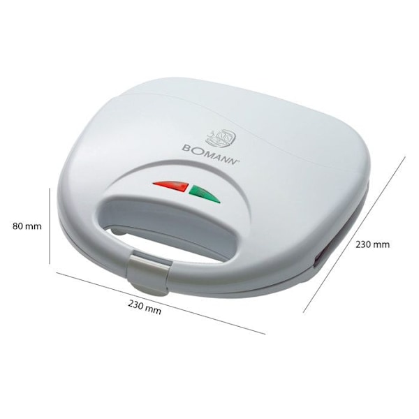 Våffeljärn - Bomann - 650160 - 750 Watt - Justerbar temperatur - Non-stick