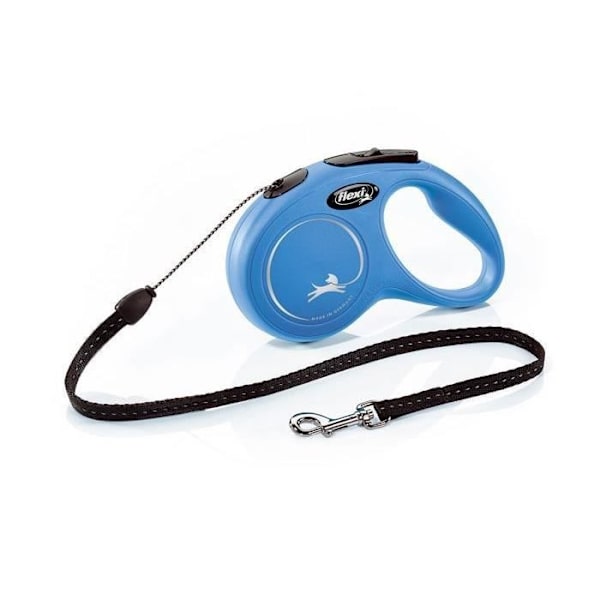 Koppel New Classic S Cord 5 m blå Flexi CL10C5-251-BL-20 - Koppel för hundar upp till 12 kg - Blå blått och svart