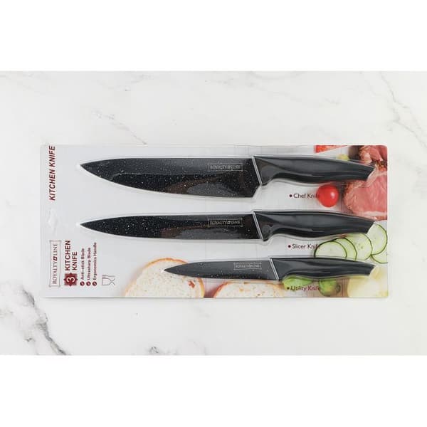 Knivset 3 delar Svart Royalty Line RLBCB3