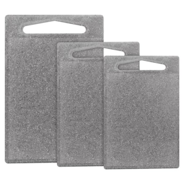 Set med 3 skärbrädor i grå granitlook Classbach C-SB4012K-GRY