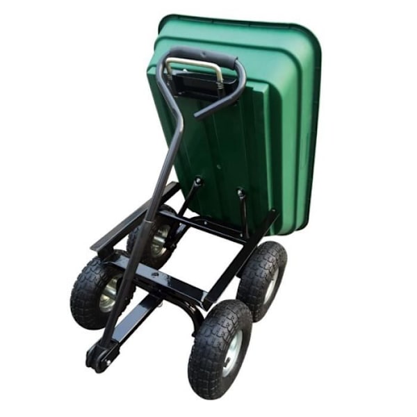 Handkärra med tippbart flak 50L Herzberg HG8028-50-GRE