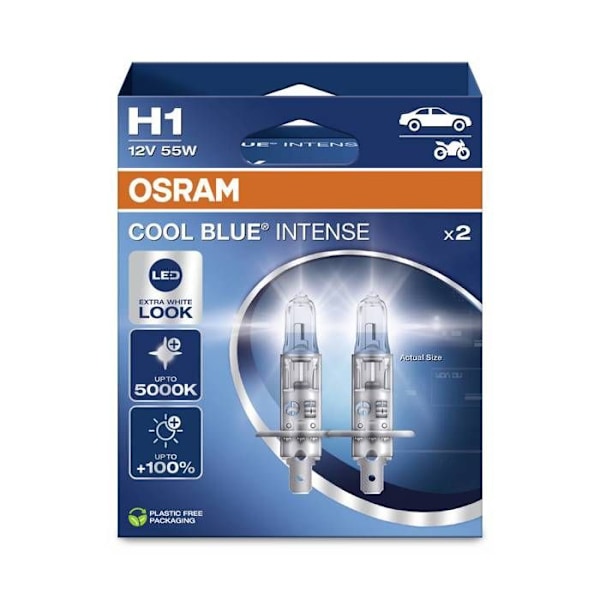 OSRAM 4062172388061 Halogenlampa COOL BLUE® INTENSE H1 55 W 12 V