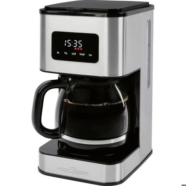 Kaffebryggare - PROFI COOK - PC-KA 1299 - Rostfritt stål - Glaskanna - 12-14 koppar