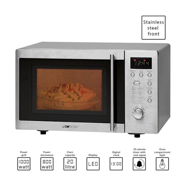 Fristående grill mikrovågsugn 20L 1250W Clatronic MWG 778 U