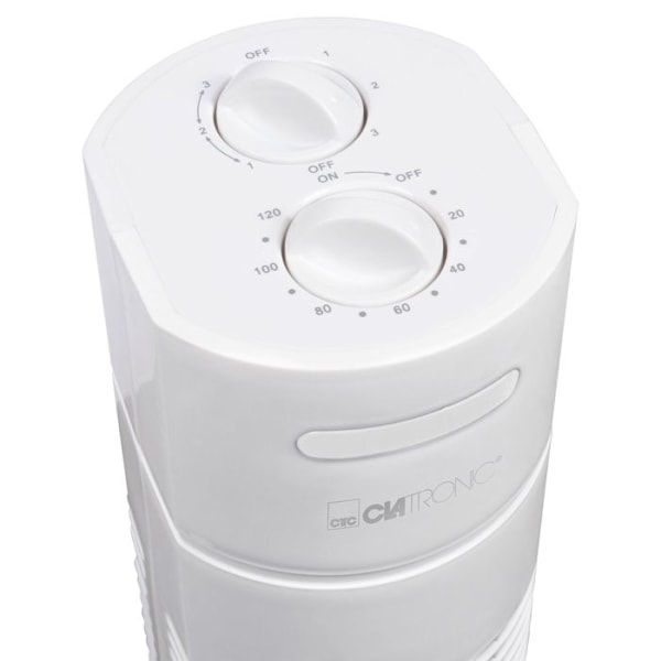 Ventilator för Tyst torn Timer Oskillerande 3 hastigheter 78cm Clatronic TVL 3770 35W Vit 263962