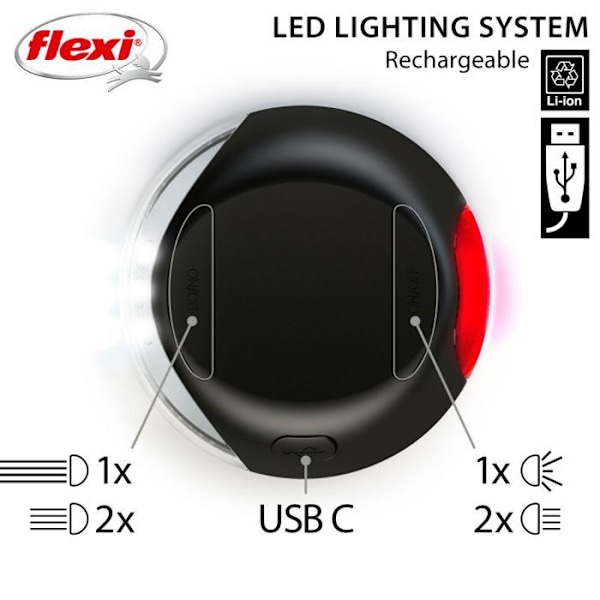 Tillbehör för koppel LED-belysningssystem USB svart Flexi CFNZLS-551-S Svart