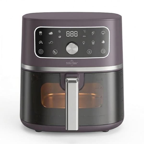 Luftfritös - SWISS HAUS - SH-AF1805 - 1500 W - 4,75 L - Digital 8 program Taupe Violet