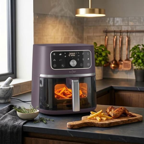 Luftfritös - SWISS HAUS - SH-AF1805 - 1500 W - 4,75 L - Digital 8 program Taupe Violet