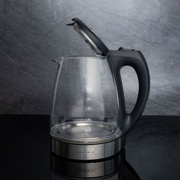 Elkoker 1,7L i glas Röd Royalty Line RLGWK22008355-RED