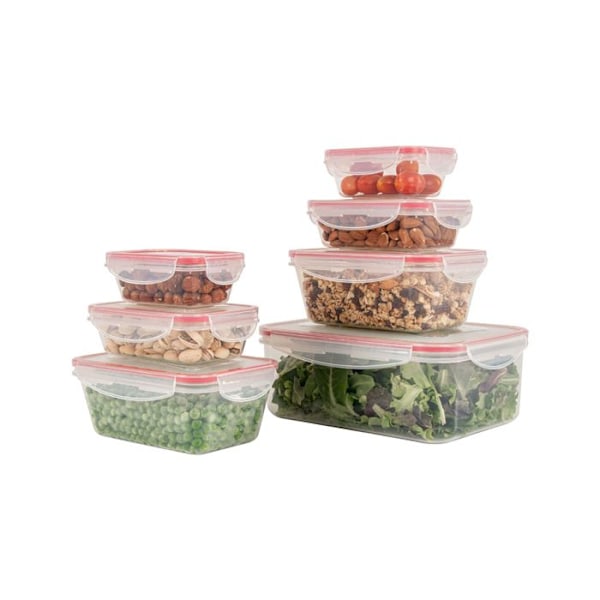 Set med 7 matbehållare av plast med lock, matlåda Classbach C-FHD 4008 K 40084