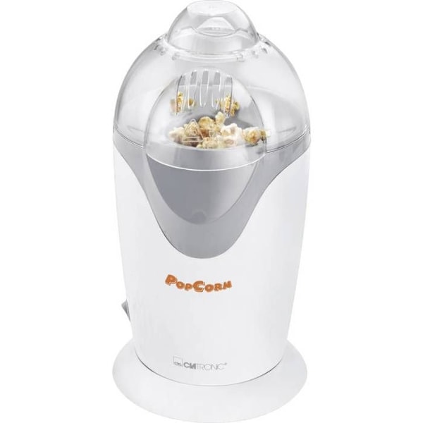 Popcornmaskin - Clatronic PM 3635 - Vit - Fettfri - 1200 Watt - 2-3 portioner på 2 minuter