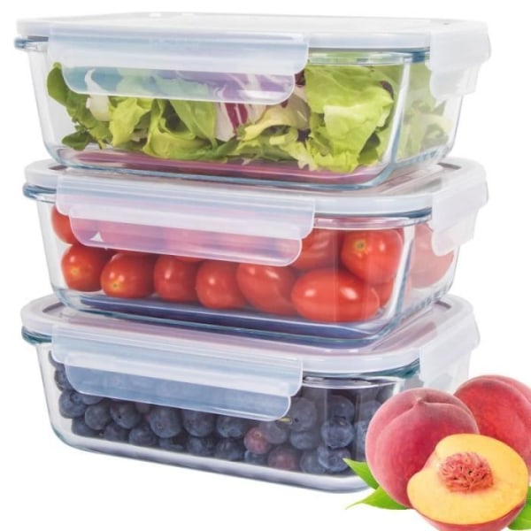 Classbach C-FHD4020G 3-delad förvaringsbox i glas