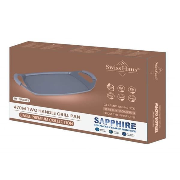 Induktionsplatta - SWISS HAUS - SH-BPG47S Basel Premium - 29×47 cm - Non-stick - Aluminium
