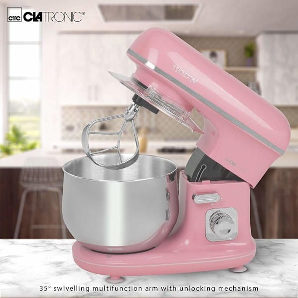 Robot Pâtissier Boulangerie Kök Hushåll Multifunktion Skål 5L Bomann KM 6030 1100W Rosa 603019