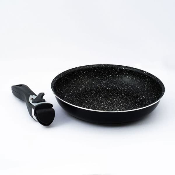 Köksset - HERZBERG - HG8053-BLK - 7 delar - Stenbeläggning - Avtagbart handtag