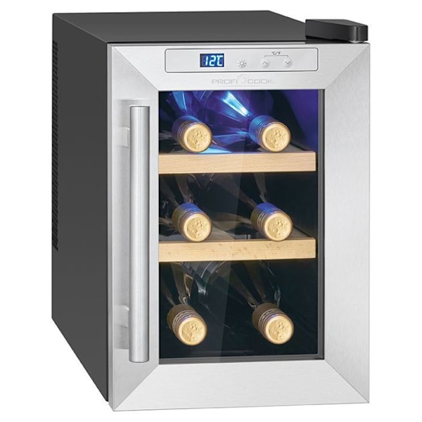Vinkällare med glasdörr och LED-skärm 17L Proficook PC-WK1231