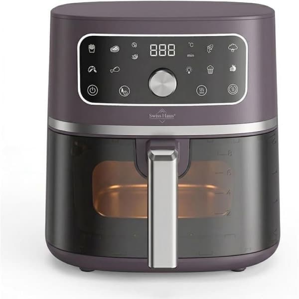 Luftfritös - SWISS HAUS - SH-AF1805 - 1500 W - 4,75 L - Digital 8 program Taupe Violet
