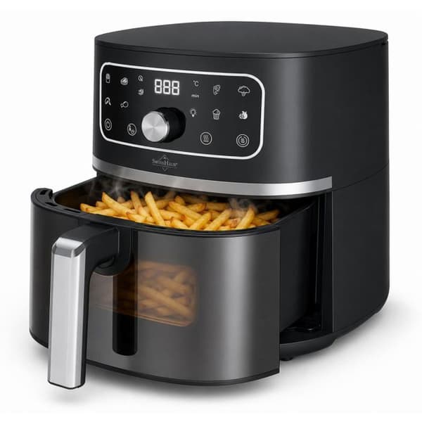 Luftfritös - SWISS HAUS - AF2305 - 4,75 L - 1500 W - 8 program Svart