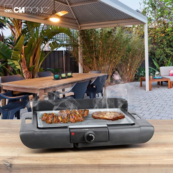 Elgrill - Clatronic - BQS 3508 - 2000 W - Yta 35,5 x 24,5 cm - Svart Svart