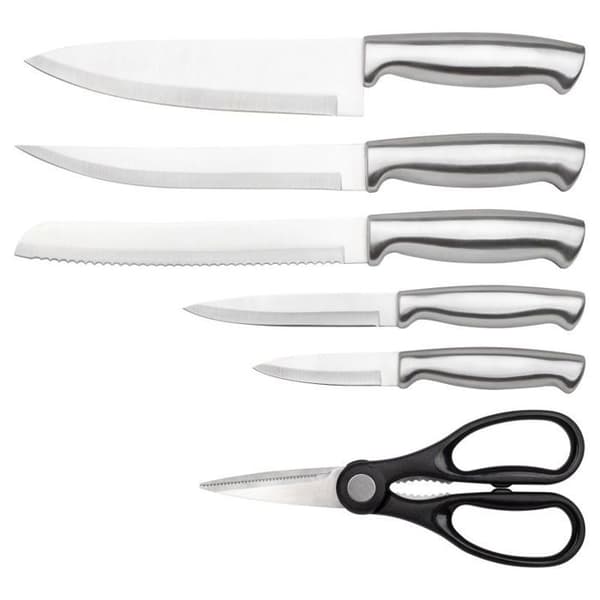 Knivset - CLASSBACH - C-MBS4018 - 7 delar - Rostfritt stål - Vit träblock
