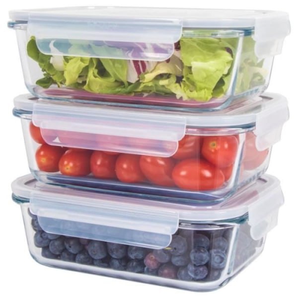 Classbach C-FHD4020G 3-delad förvaringsbox i glas