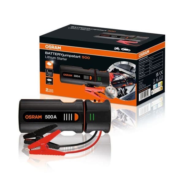 Lithium-starter - OSRAM - BATTERYjumpstart 500 - 500 A - 6000 mAh - USB-C och USB-A