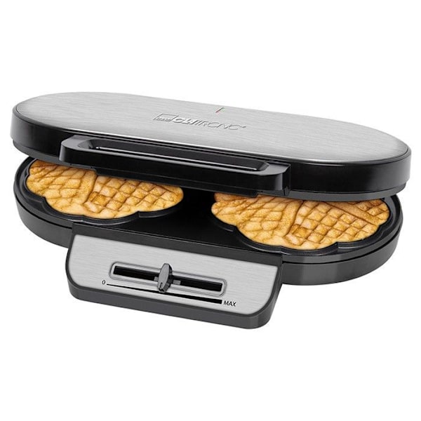 Gaufrier - Caltronic - WA 3745 - 2 plattor - Non-stick beläggning - 1200 W Svart