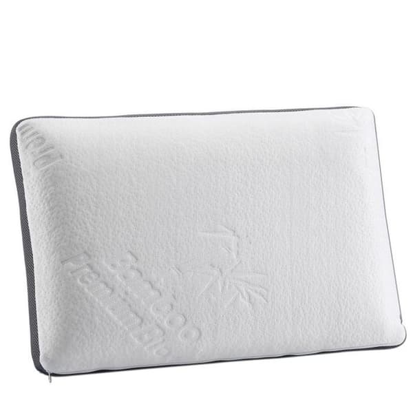 Kudde - HERZBERG - HG3D6040-WHT - Bambu minnesskum - Fast kudde - 60x40x12 cm Vit