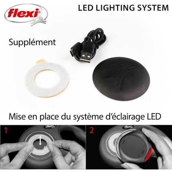 Tillbehör för koppel LED-belysningssystem USB svart Flexi CFNZLS-551-S Svart